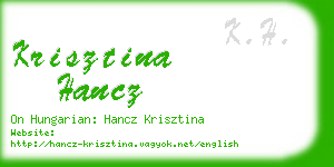krisztina hancz business card